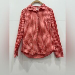 J. Crew Orange Gingham Shirt